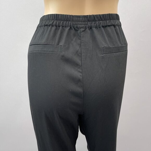 Marine Layer Re-Spun Allison Curved Hem Elastic Waist Pants‎ Women Black Medium - Picture 3 of 11